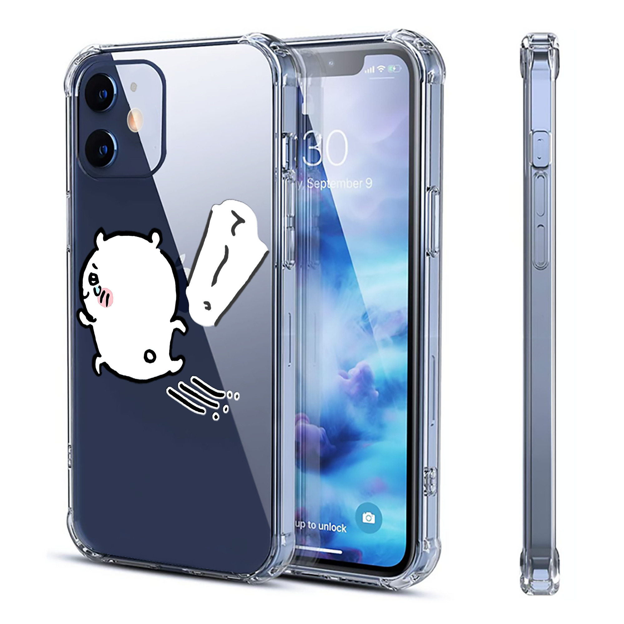 （画像用） ちいかわ ちいかわ Chii-kawa chiikawa 【iPhone 12シリーズ対応】透明スマホケース（クリアソフトケース）